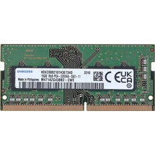 Samsung SAMSO3200/16, 16GB, Ddr4, 3200MHZ,  1.2V Notebook Ram (M471A2G43DB1-CWE)