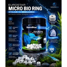 ‎EuroStar Eurostar Akvaryum Filtre Malzemesi - Micro Bio Ring - Üstün Bakteri Tutuşu - Özel Plastik Kutulu - File Hediyeli - 500 gr