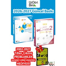 ÜçDörtBeş Yayınları Geometri Soru Bankası Seti 1. ve 2. Kitap Çıkmış Sorular Hediyeli!