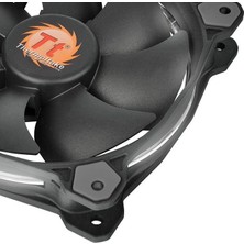 Thermaltake Riing CL-F038-PL12WT-A 120MM Beyaz Halka Ledli Titreşimsiz Kasa ve Radyatör Fanı