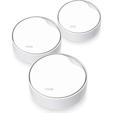 TP-Link Tp-Lınk DECO-X50-POE, AX3000, Üçlü Mesh, 3000MBPS, Dual Band, Wifi6, 3port Gigabit Lan, 600M2 Çekim Alanı, Router, Geniş Alan Internet Ağı Sağlayıcısı