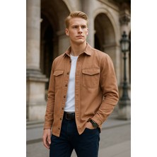 Banny Jeans Erkek Oversize Jean Gömlek Bej