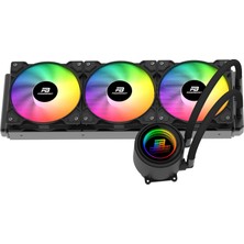 Powerboost 360MM Cırcle 360B PB-LCS-CR360B Rainbow Fanlı AM5-1851P Sıvı Soğutmalı Işlemci Fanı