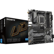 Gigabyte Gıgabyte B760 DS3H Ax, Rev.1.0, 4xddr5, 2xm.2, Dp, Hdmı, Type-C, Wi-Fi 6e, Bluetooth V5.3, 12-13-14.nesil, LGA1700 Soket, Anakart