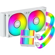 Powerboost Legend 240W PB-LCS-YS240-W Argb AM5-1700P Sıvı Soğutmalı Işlemci Fanı Beyaz