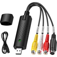 Acetech 4 Kanal USB Easycap Video Dvr Yakalama ve Kayıt Kartı (Rca / Bnc Uyumlu)