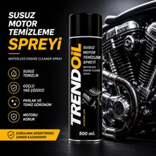 Trendoil Susuz Motor Temizleme Spreyi 500 ml – Motosiklet Motor Temizleyici ve Yağ Çözücü Güçlü Formül