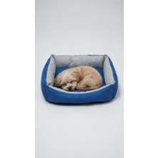 Patilion Kedi Köpek Yatağı 40X50 cm Dikdörtgen Full Elyaf Dolgulu Yıkanabilir Pet Yatağı