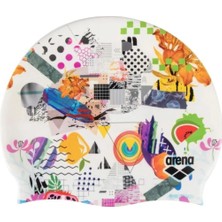 Arena Hd Swim Cap Collage Çok Renkli Yüzücü Bone 005572252