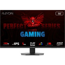 Raydın EG32EQI-180HZ, 31.5", 1ms, 180Hz, 2k Quad Hd, 350 Nits, Hd, 2xhdmı, Dp, Hoparlör, IPS Led, Flat, Frameless, Freesync Gaming Monitör