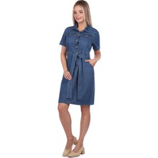 Banny Jeans Kemer Detaylı Jean Elbise