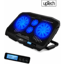 Uptech Laptop Soğutucu 4 Fanlı LCD Kontrol Panel Ayarlanabilir Dizüstü Bilgisayar Soğutma Fanı