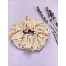 Pirene Arts Lilora Lavanta Desenli Scrunchie Saç Tokası