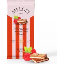 Melodi Frambuaz Aromalı Krema Dolgulu Sütlü Tablet Çikolata 90 G x 4 Adet