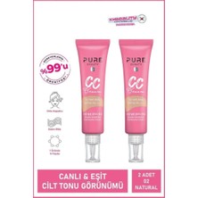 Pure Beauty cc Krem SPF50 Pa+++ Natural 30 ml X2 Adet