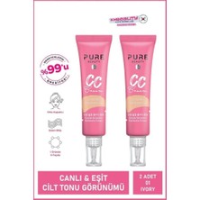 Pure Beauty cc Krem SPF50 Pa++++ Ivory 30 ml X2 Adet