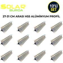 Solar Burda Solarburda Alüminyum Güneş Paneli Montaj Rayı 27 cm 12'li