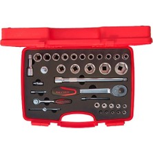 İzeltaş Üreticiniz Zmrt Izeltaş 1113001038 1/4''-1/2'' Altı Köşe Lokma Anahtar Takımı 35 Parça 4813