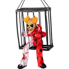 Timion Mey Ithalat® Hareketli Sesli Sensörlü Mahkum Joker Iskelet Dekorasyon 22X27 cm