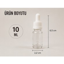 Kozpak 2 Adet Cam Damlalıklı Şişe Beyaz Kapaklı Uçucu Yağ Serum Kozmetik Şişesi