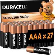 Duracell Basıc Aaa Ince Alkalin Kalem Pil (27'li Paket) – 1,5V