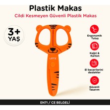 Let's Plastik Çocuk Makası – Güvenli Ilk Makas Turuncu