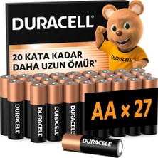 Duracell Basıc Aa Alkalin Kalem Pil (27'li Paket) – 1,5V