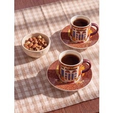LC Waikiki Karışık Baskılı 2 Kişilik Porselen Kahve Fincan Takımı 90 ml  (W6)
