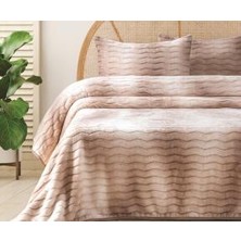 Merinos Dream Home Çift Kişilik Yumuşak Polar Battaniye Set Bej 220*240