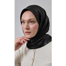 Flora Tekstil Kristal Eşarp Parlak Saten Dokulu Tesettür Abiye Eşarp 95X95 cm