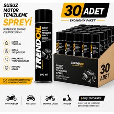 Trendoil Susuz Motor Temizleme Spreyi 500 ml 30 Adet – Motosiklet Motor Temizleyici ve Yağ Çözücü Sprey Güçlü Formül
