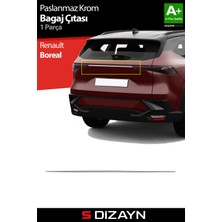 S-Dizayn Renault Boreal Mat Krom Bagaj Çıtası 2025 Üzeri A+ Kalite