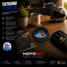 Motogift Husqvarna Motosiklet Tutkunlarına Özel Lastik Tasarımlı Masaüstü Anahtarlık Kasesi