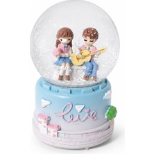 Elaris Concept Gitar Çalan Romantik Çift Kar Küresi (Orta Boy)