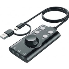 Pmr 7.1 Gaming Audio Mixer Harici Ses Kartı – USB Type-C Tak Çalıştır Oyuncu Mikseri