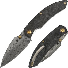 Kansept Falk | Karbon Fiber Sap | Damascus Çelik Çakı | K1142A1