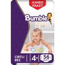Bumble 4+ Maxi Plus Çocuk Bezi Jumbo Paket (9-16) kg 56'lı