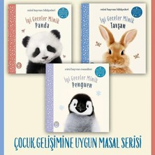 Meraklı Tilki Kitaplığı Mini Hayvan Masalları 3 Kitap - Tavşan - Panda - Penguen / 2 yaş +