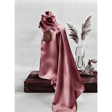 Flora Tekstil Kristal Eşarp Parlak Saten Dokulu Tesettür Abiye Eşarp 95X95 cm