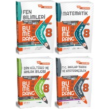 Günay Yayınları 8. Sınıf Bumerang Matematik + Fen Bilimleri + Inkılap Tarihi + Din Kültürü Etkinlikli Kitap