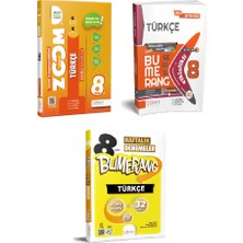 Günay Yayınları 8. Sınıf Bumerang Türkçe Etkinlikli Kitap + Zoom Türkçe Soru Bankası + 32 Haftalık Deneme Seti
