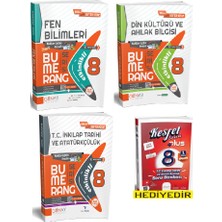 Günay Yayınları 8. Sınıf Bumerang Fen Bilimleri + Inkılap Tarihi + Din Kültürü Etkinlikli Kitap (Inkılap Tarihi 1. Dönem Soru Bankası Hediyelidir)