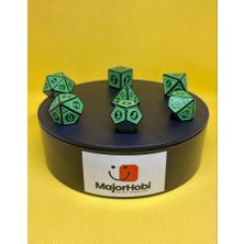 Major Hobi Dnd Frp 7’li Zar Seti – Yeşil Renkli  Dungeons & Dragons Masaüstü Rpg Oyun Zarı Seti - Kopya