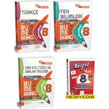 Günay Yayınları 8. Sınıf Bumerang Türkçe + Fen Bilimleri + Din Kültürü Etkinlikli Kitap (Inkılap Tarihi 1. Dönem Soru Bankası Hediyelidir)
