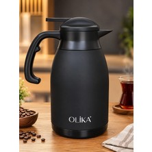 Olika Luna Siyah Çelik Termos 2 Lt