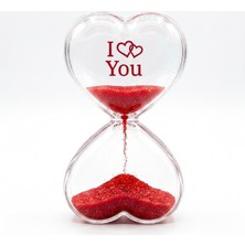 Elaris Concept I Love You Kırmızı Kum Kalp Kum Saati