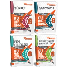 Günay Yayınları 8. Sınıf Bumerang Türkçe + Matematik + Fen Bilimleri + Din Kültürü Etkinlikli Kitap