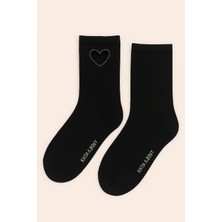 Bony Socks Kalpli Kadın Soket Çorap Siyah