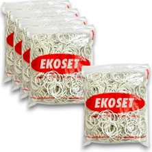 Ekoset 40MM Beyaz Kauçuk Paket Ambalaj Lastiği 5.000 Adet
