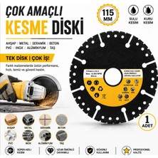 Trendhane 115 mm Çok Amaçlı Kesme Diski Ahşap Metal Seramik Beton PVC Inox Alüminyum Taş Kesme 1 Adet